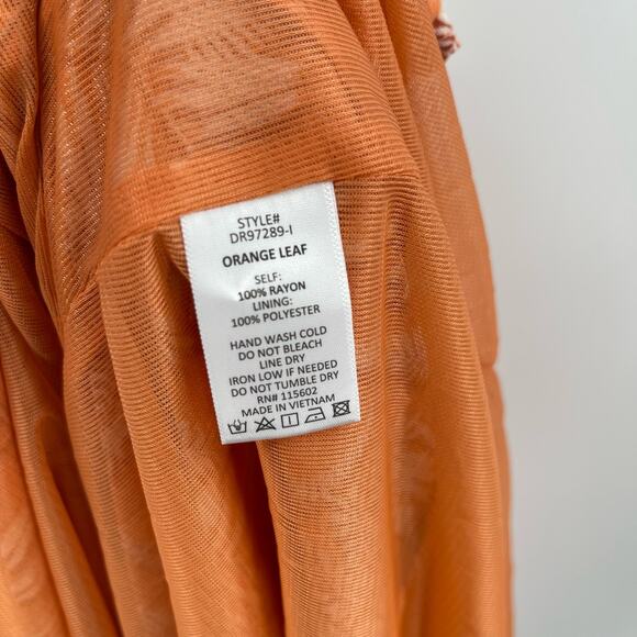 LUSH Dress Strapless Size Medium Maxi Ruffle Tiered Boutique Tropical Beach NWT - Picture 13 of 14